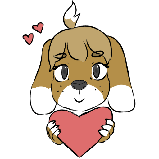 ShleepDog's Fursona Heart Emoji Image